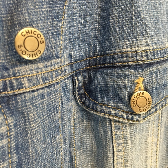 Vintage Chicos Denim Button Front Vest - Picture 6 of 8